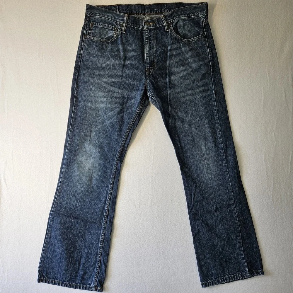 Levi's 527 Jeans Men's 36x30 Low Boot Cut Blue Denim Pants Western Cowboy